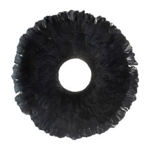 J-Line couronne Décorative - plumes - noir