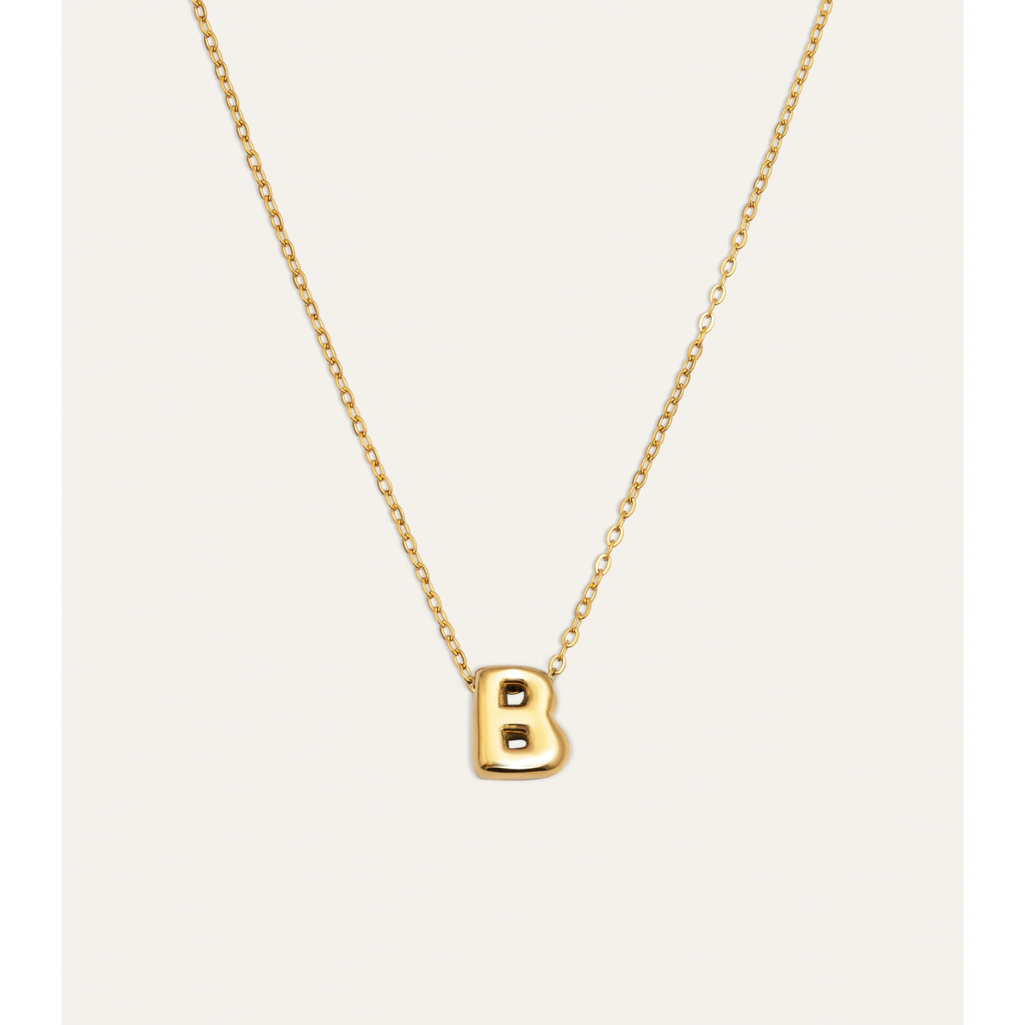 Collar Personalizado Hailey Letter Acero Baño Oro