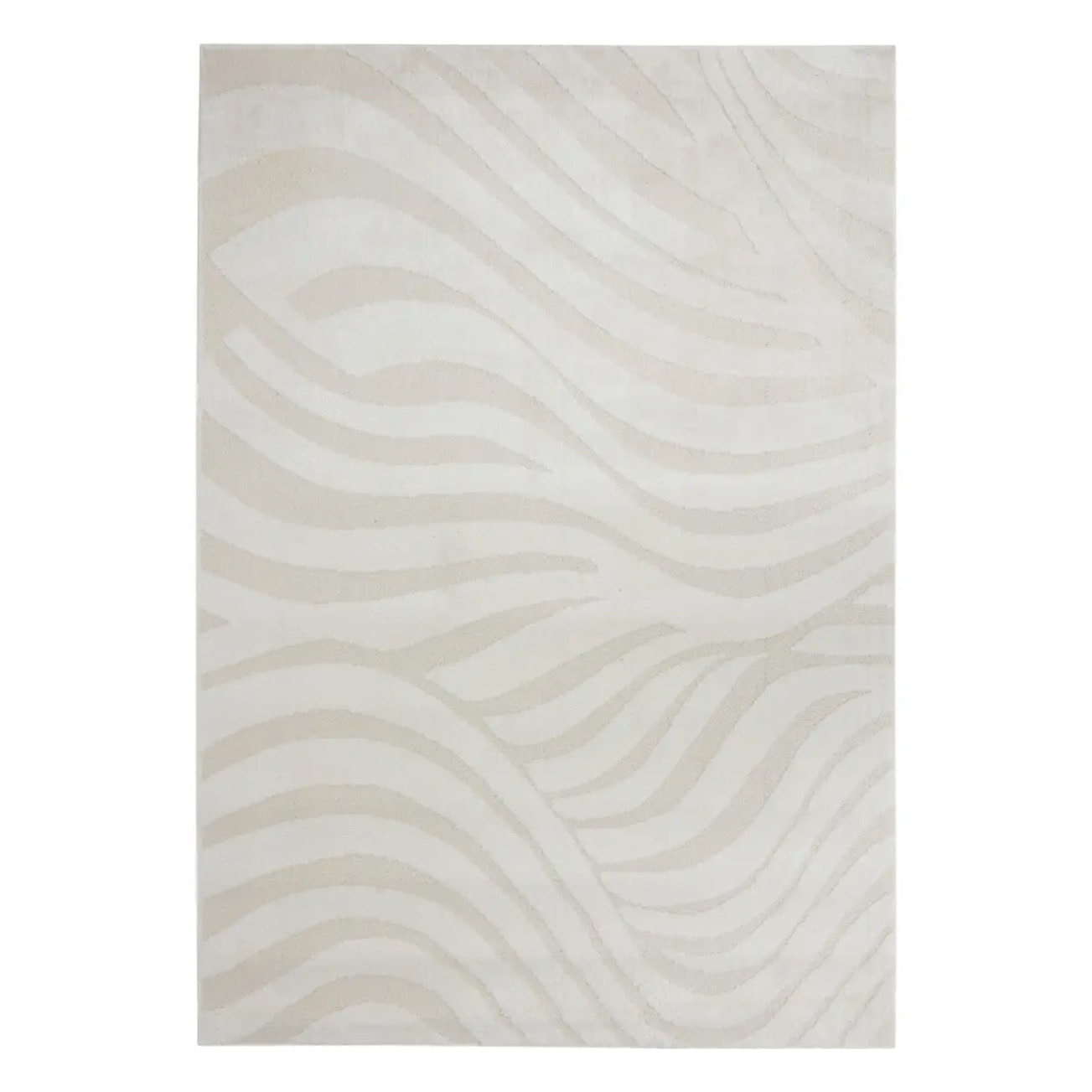 Tapis effet laine Anoai blanc 200x150cm