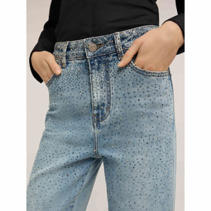 Motivi - Jeans palazzo con aplicaciones de strass - Light - blue