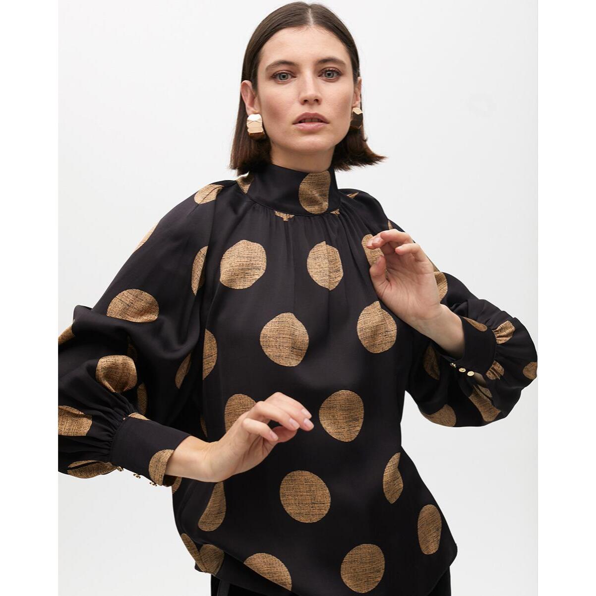 Camicia con Manica a Palloncino e Pois