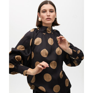 Camicia con Manica a Palloncino e Pois