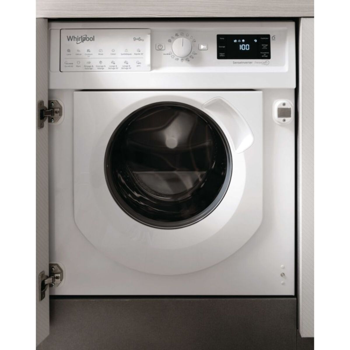 Lave linge séchant hublot encastrable WHIRLPOOL BIWDWG961485FR