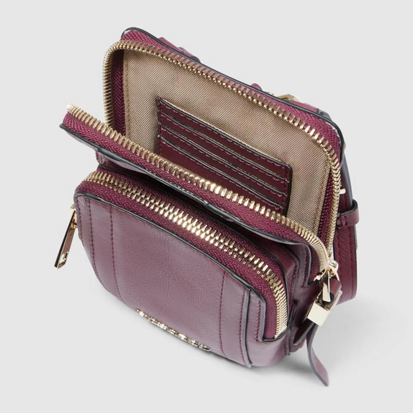 Piquadro Porta telefono da collo in pelle con porta carte di credito, schermato con protezione RFID