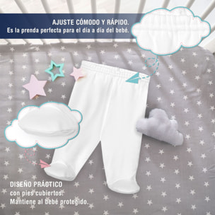 Polaina bebé algodón con pies invierno