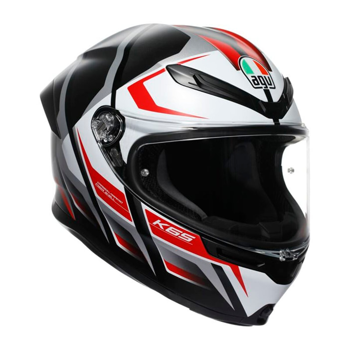 CASCO AGV K6 S AGV E2206 MPLK KARVE MATT BLACK/WHITE/RED