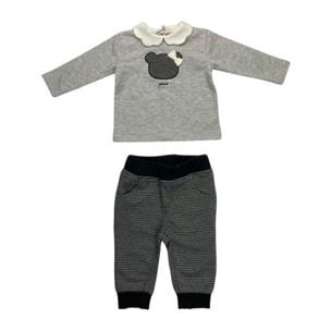 SET 2 PZ FELPA TEDDY E PANTALONE QUADRETTO