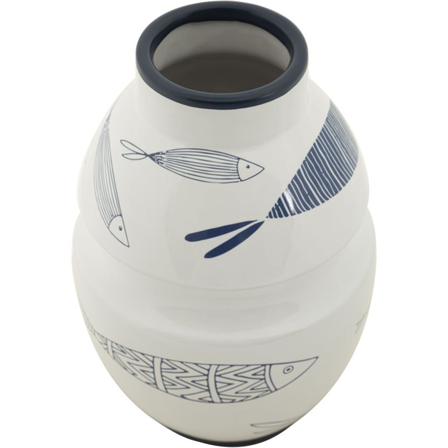 VASO CERAMICA FISH CM Ø 15X24