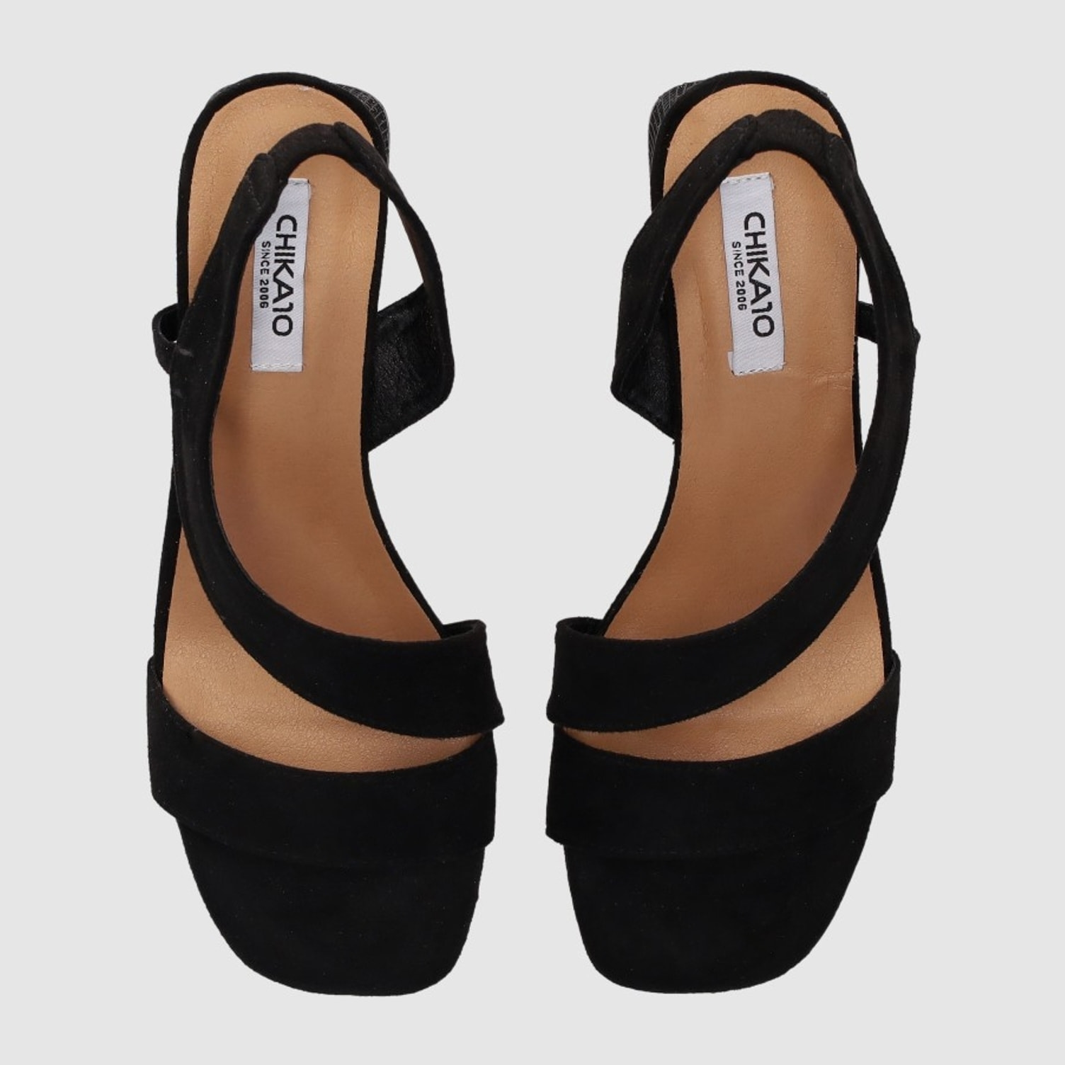 Sandalias de Tejido - Negro - Tacón: 5 cm