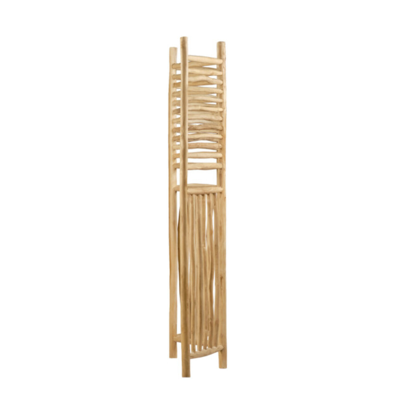 Paravent 170 cm 3 parties pliables en bois de teck exotique - HULK