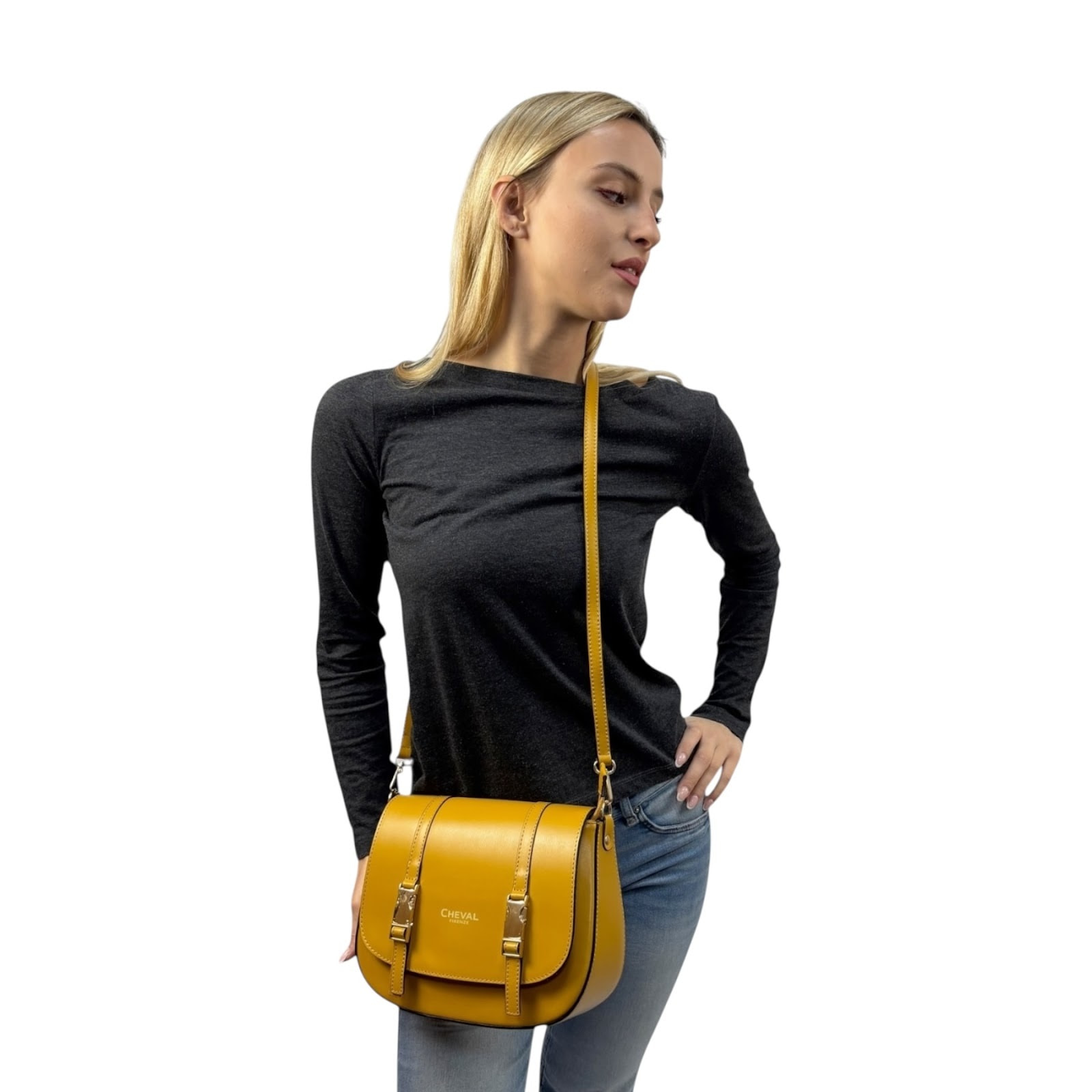 Borsa a tracolla Cheval Firenze Alice Giallo Senape