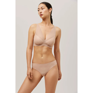 Slip brasiliane in tulle beige