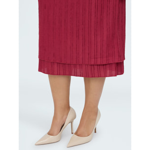 Fiorella Rubino - Falda de punto acanalado - Burgundy