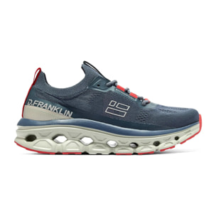 Zapatillas de Hombre Aero Mesh en Azul Marino y Verde D.Franklin