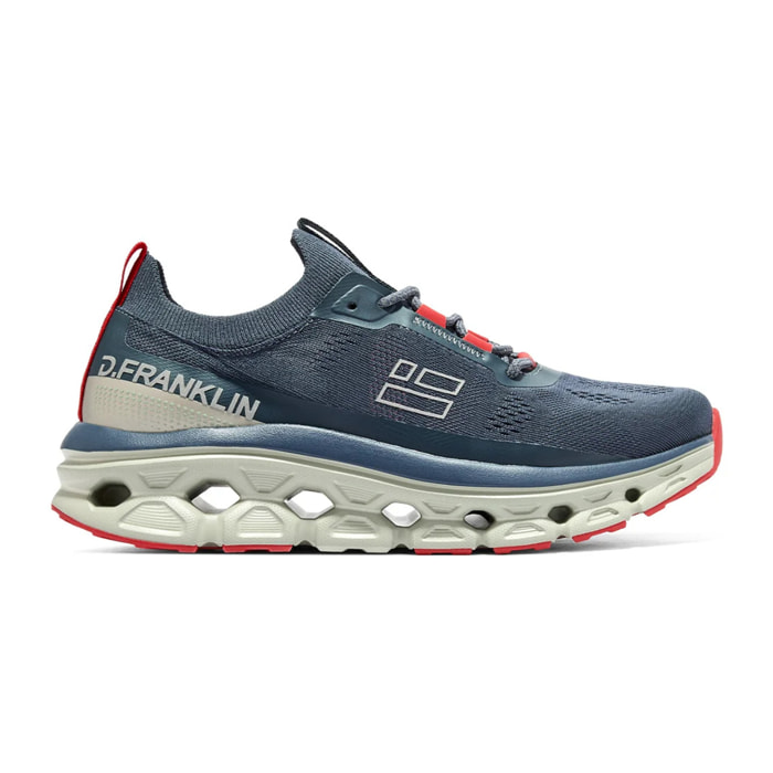 Zapatillas de Hombre Aero Mesh en Azul Marino y Verde D.Franklin