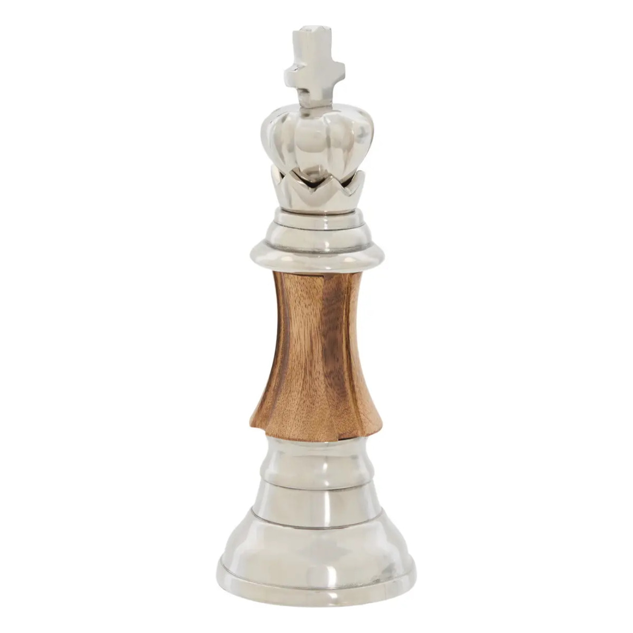 Pièce d'échec déco Johan H.25cm argent
