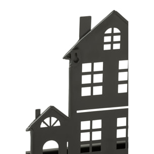J-Line cache-pot murale Maison - métal - noir - small - 36 cm de hauteur