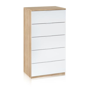 Cómoda Akari Blanco Artik (Blanco Mate) - Roble Canadian