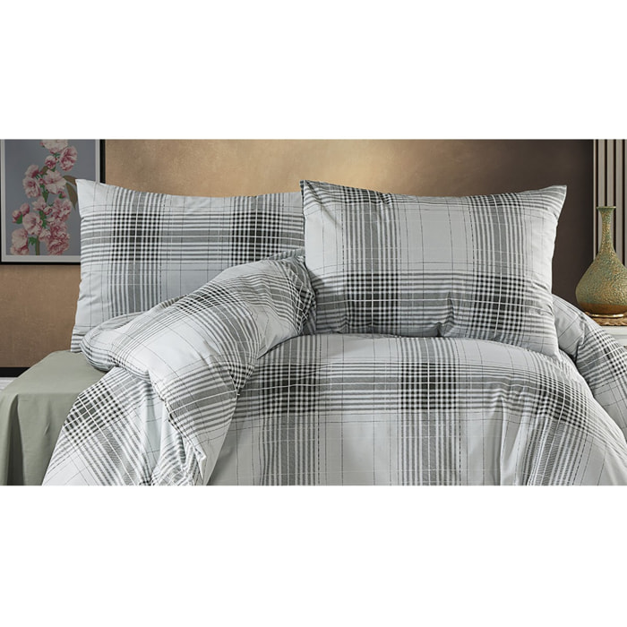 Parure housse de couette et taie(s) oreiller 100% Coton