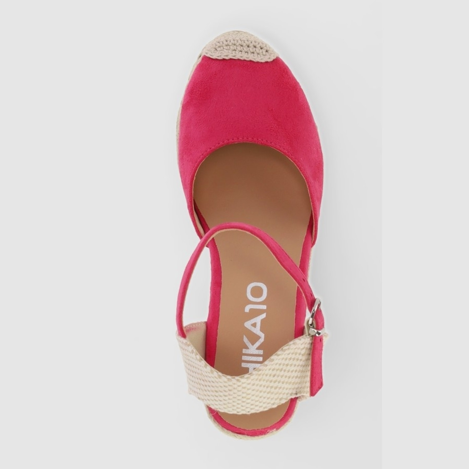 Sandalias de Tejido - Fucsia - Tacón: 8 cm