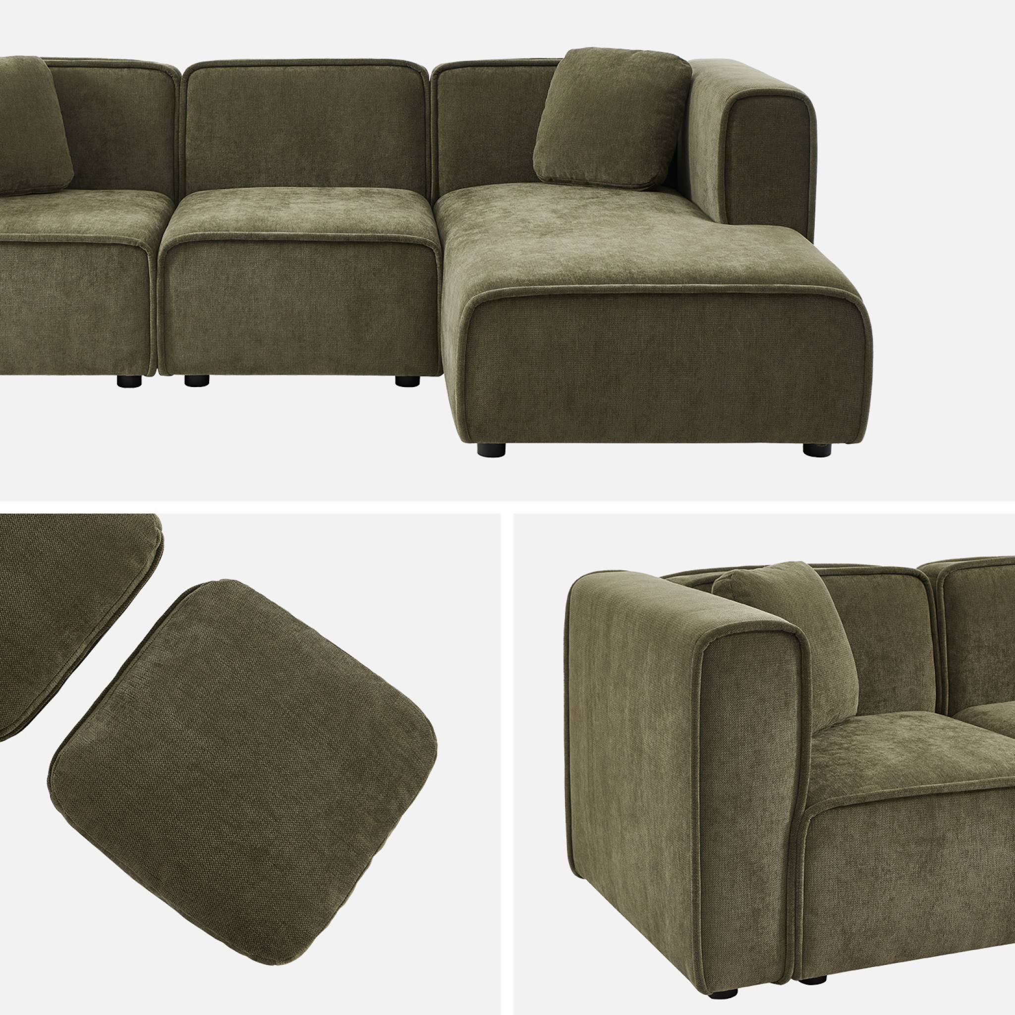 Canapé d'angle droit 3 places tissu LESTER