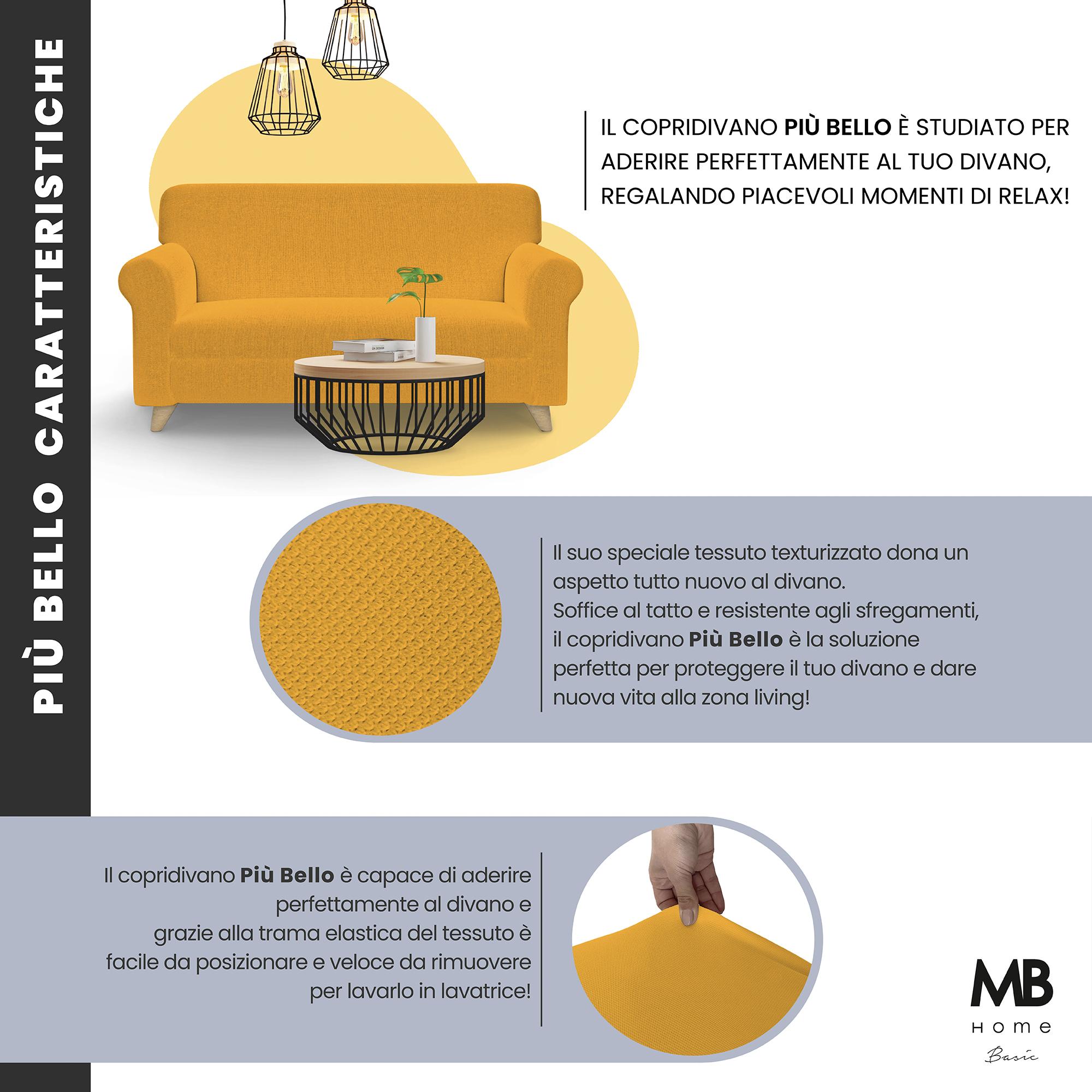 COPRIDIVANO BIELASTICO PIU BELLO – GIALLO