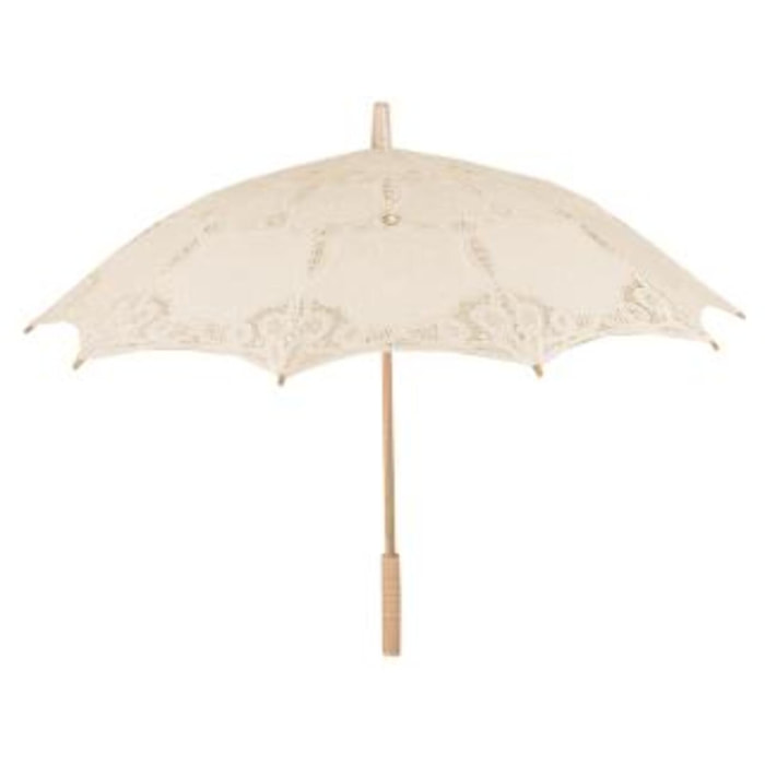 Ombrello in pizzo crema cmø85x67