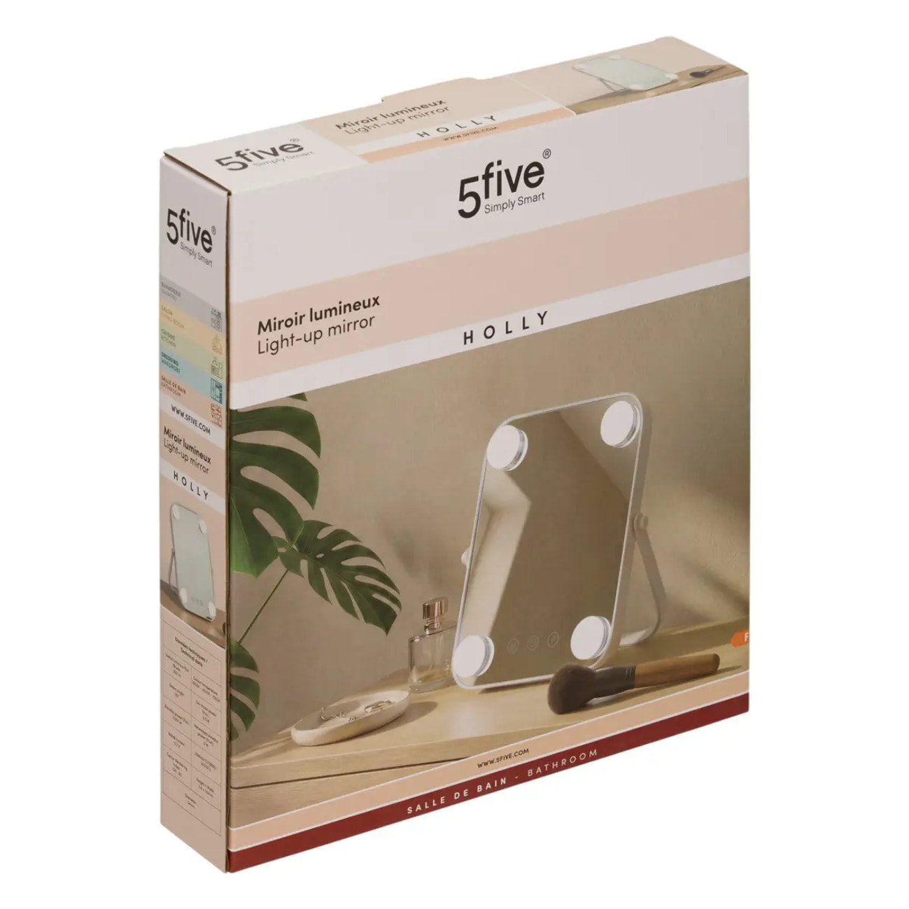 Miroir LED Holly rectangulaire 20x25cm blanc