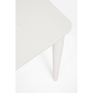Tavolo fisso NEBULA in alluminio bianco 160x90 cm