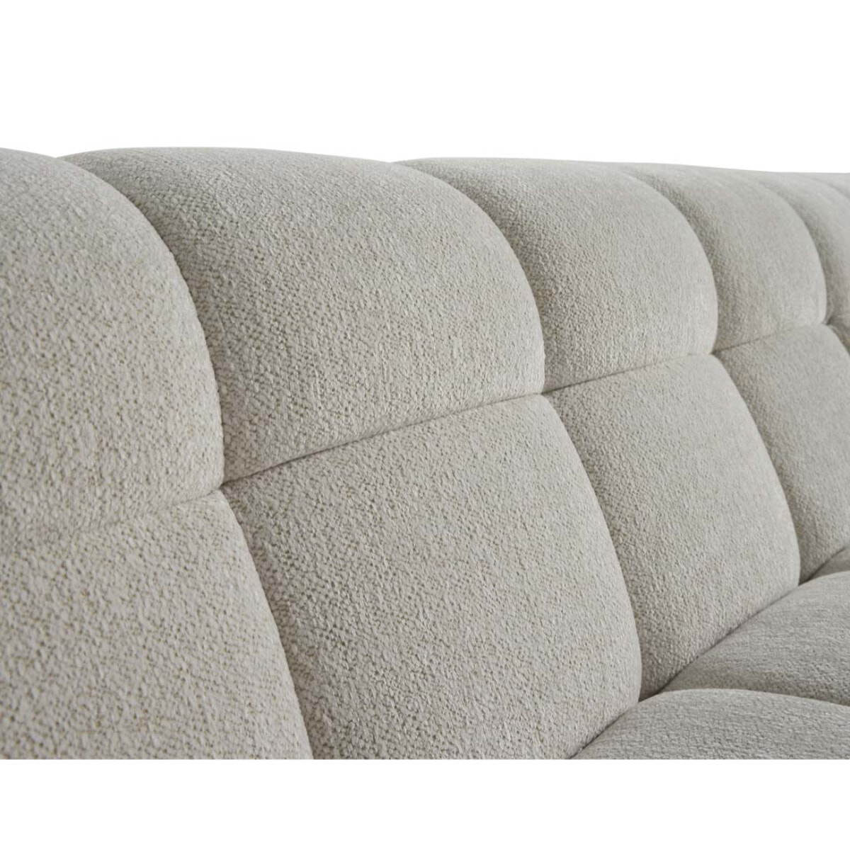 Ray - canapé d'angle droit - 4 places - en tissu texturé - Beige