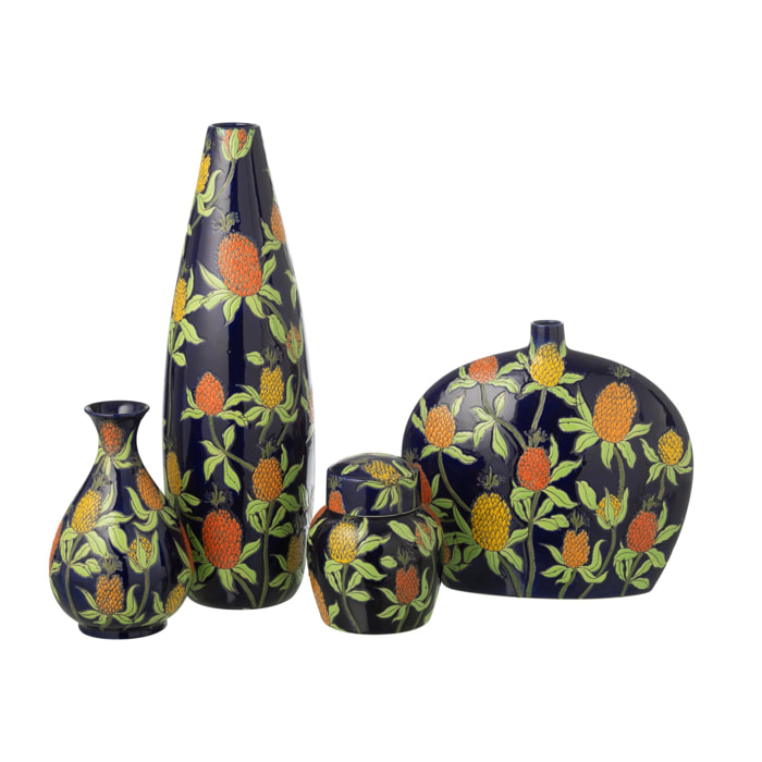 J-Line Vase Ananas - porcelaine - multicolore - large