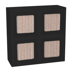 Portatutto in legno nero quadro cm20x8x20