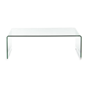 Table basse Tomasucci CRISTAL, en verre, 110 × 55 × 35 cm