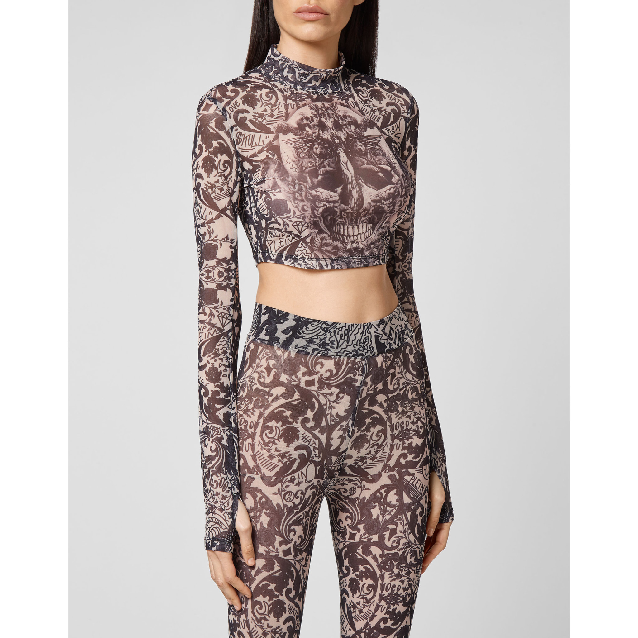 PHILIPP PLEIN Top a maniche lunghe NEW BAROQUE