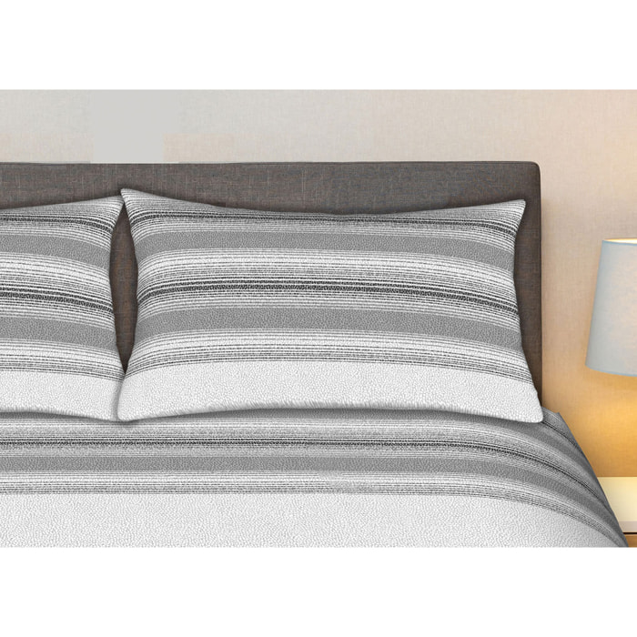 Completo Lenzuola 100% Cotone Effetto Seta Creo Grigio CN