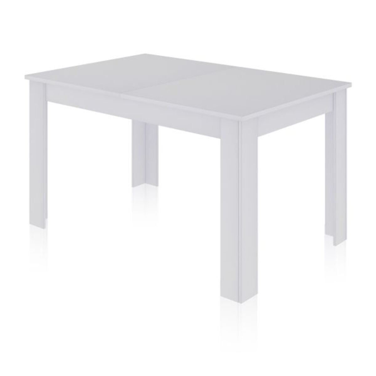 Mesa de comedor extensible Danna 140 Blanco Artik (Blanco Mate)