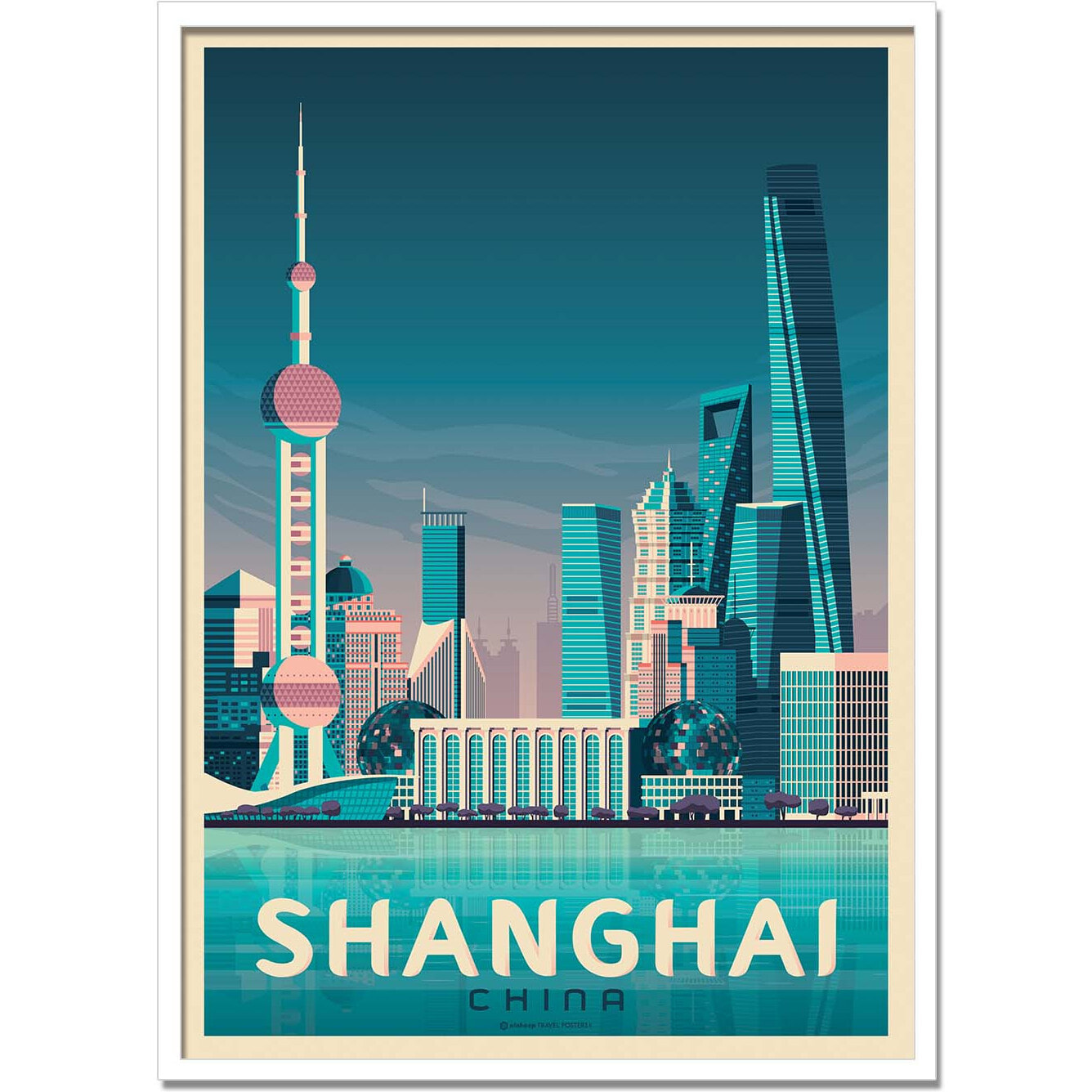 Affiche - Shanghai - Olahoop Travel Posters