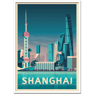 Affiche - Shanghai - Olahoop Travel Posters