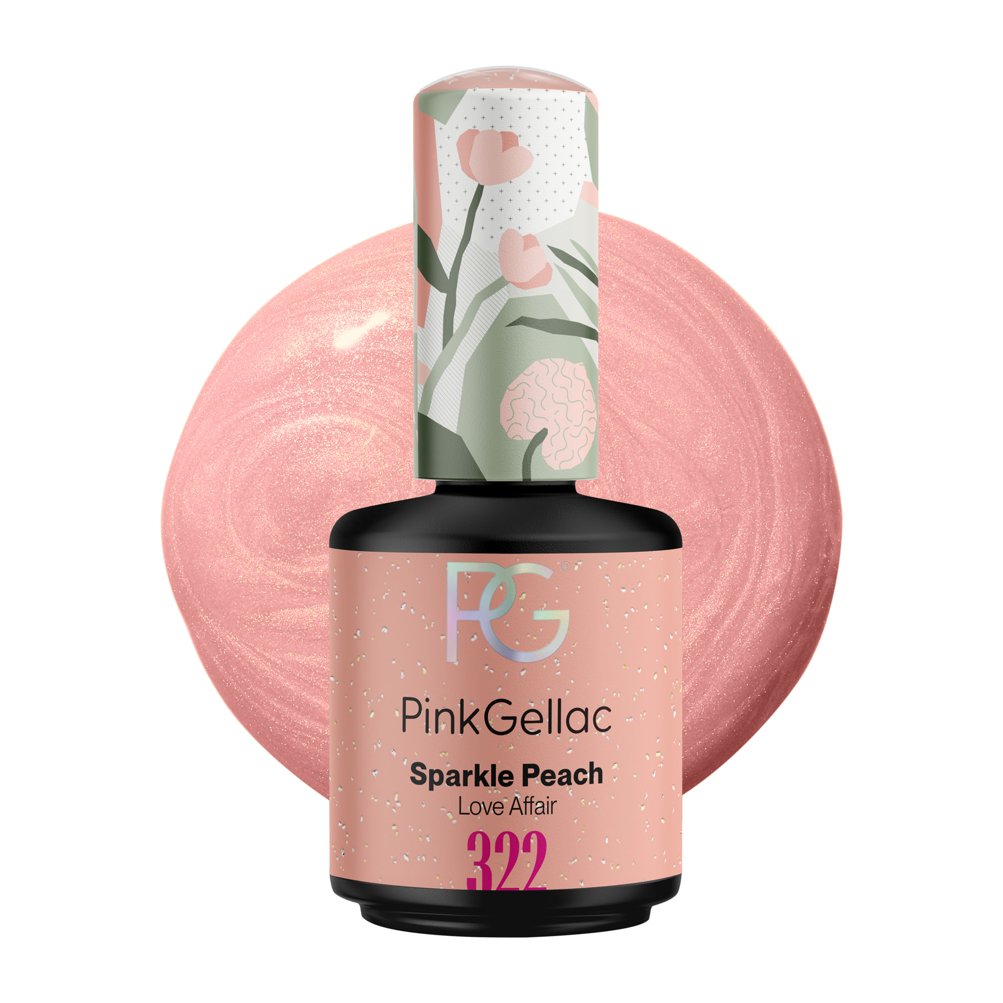Vernis semi-permanent - 322 Sparkle Peach - 15 ml
