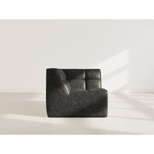 Alya - module d'angle en simili - Noir