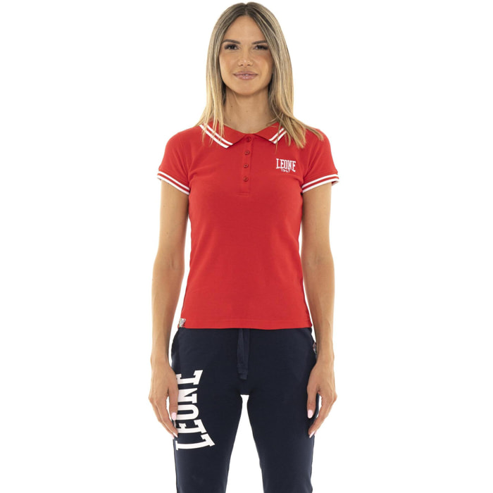 Polo de manga corta mujer Leone Team Line