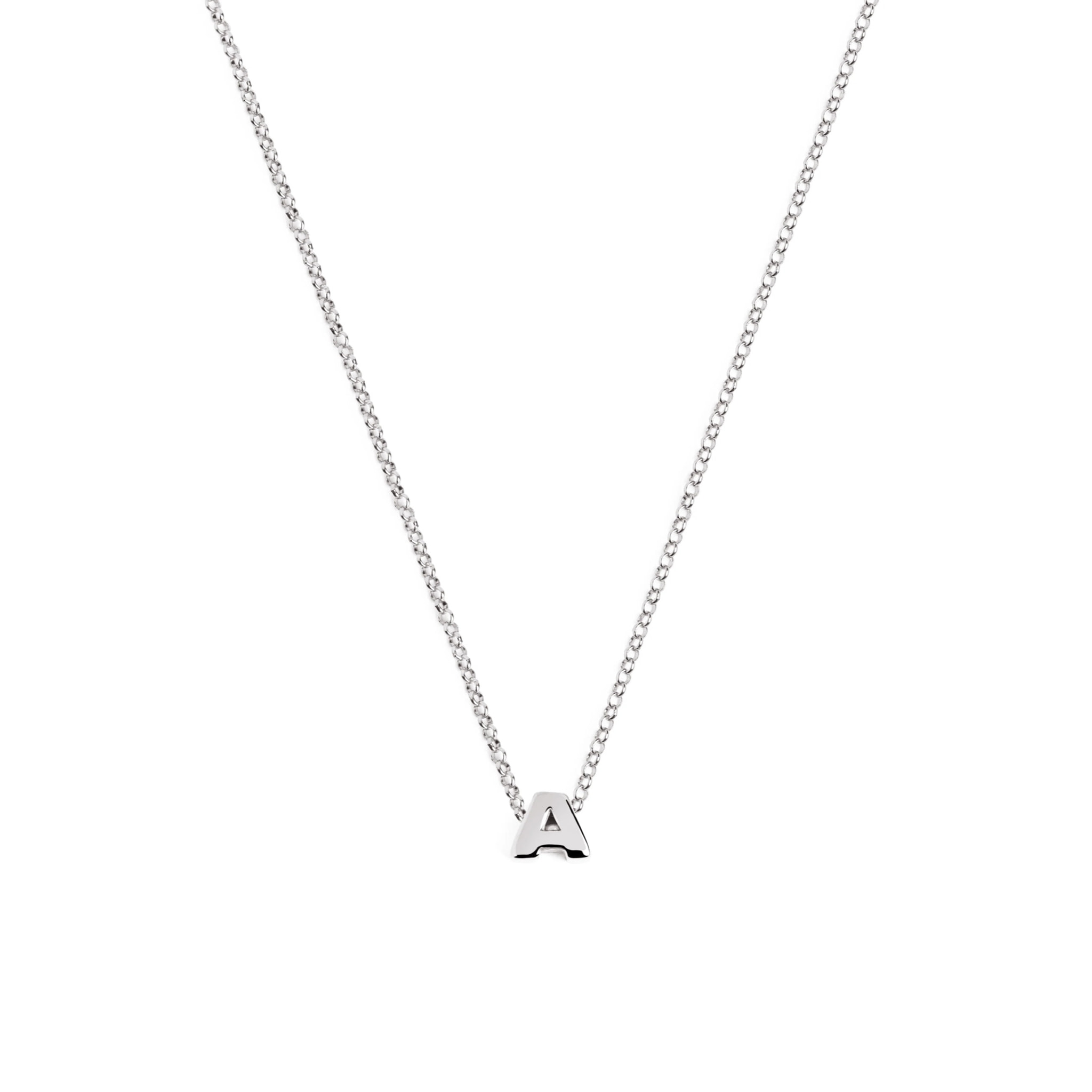 Collana Personalized Single Letter in Argento