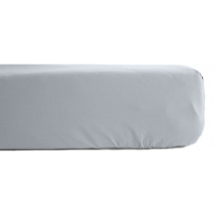 Drap housse percale pur coton peigné longues fibres 80 fils/cm² Vent du sud - Neige