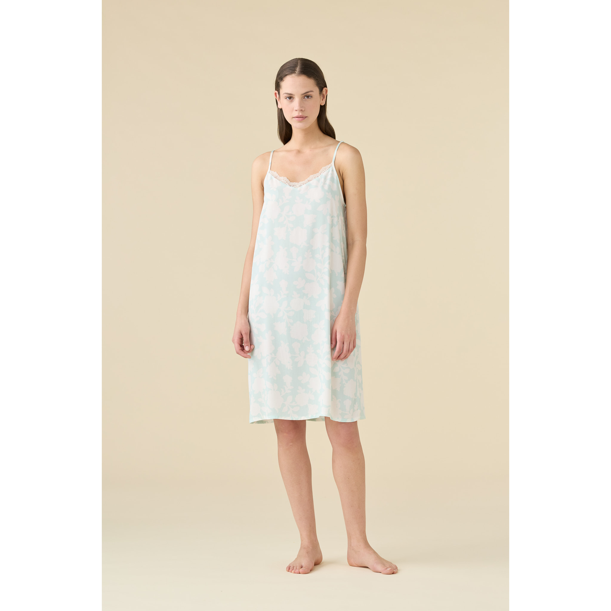 Camicia da notte in viscosa articolo floret. Noidinotte