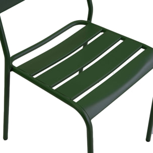 Sedia Rovigo Vacchetti in metallo verde cm50x54h42/87