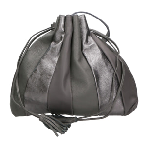 Borsa a spalla da donna - Modello Nunzia - Vera pelle - 30.0 x 33.0 x 7.0 cm
