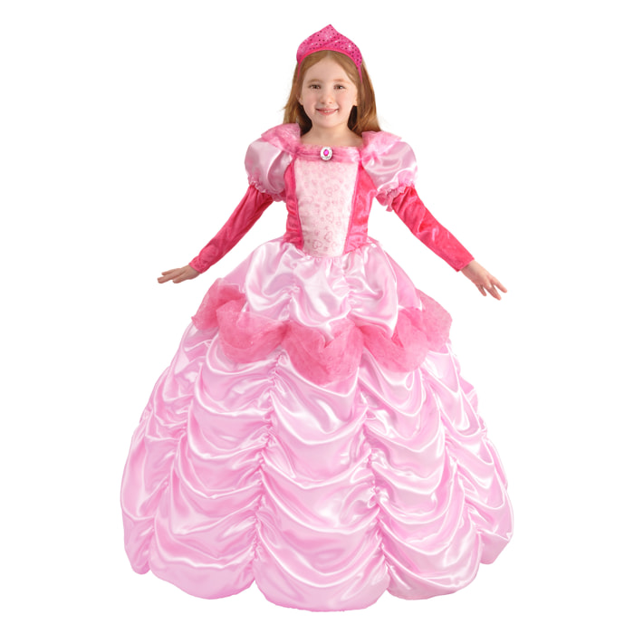 Abito Costume Carnevale Principessa D'Austria Sissi Rosa Bambina