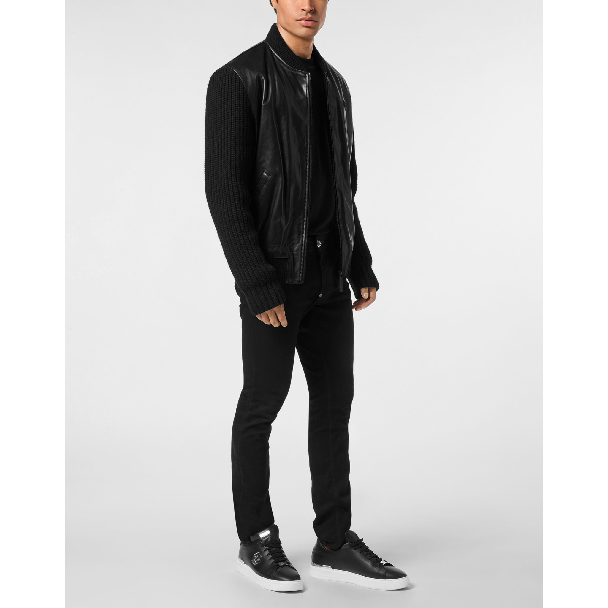 PHILIPP PLEIN Bomber de cuero