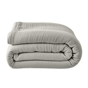 Housse de couette 100% gaze de coton lavé gris glacier