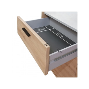 Commode 2x3 tiroirs finition chêne - VITRUS